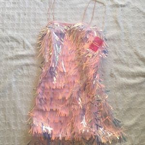 Sequin Fringe Cami Dress - Forever21